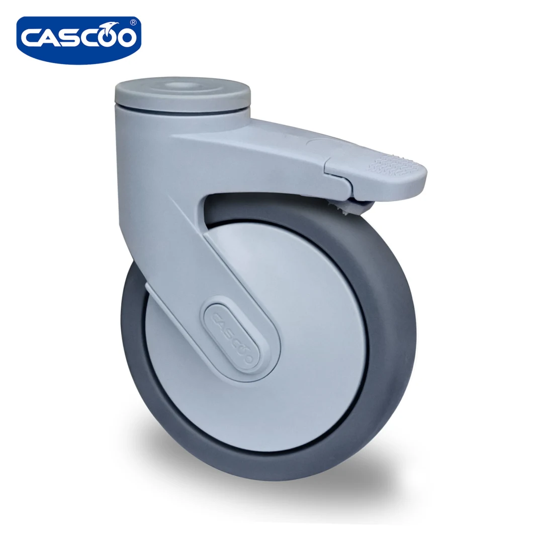 Cascoo Bolt Hole Medical Swivel Caster with Brake