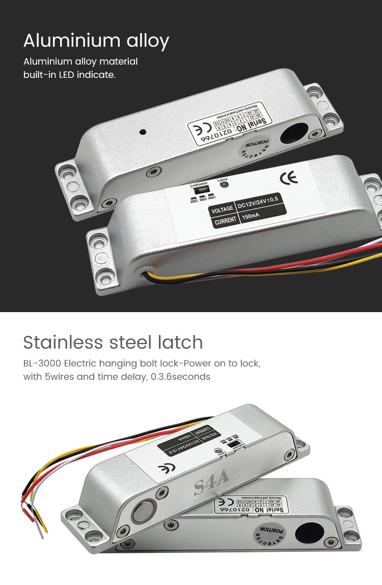 Electric Floor Bolt Lock Bl-3000 Safety Unlock with Delay